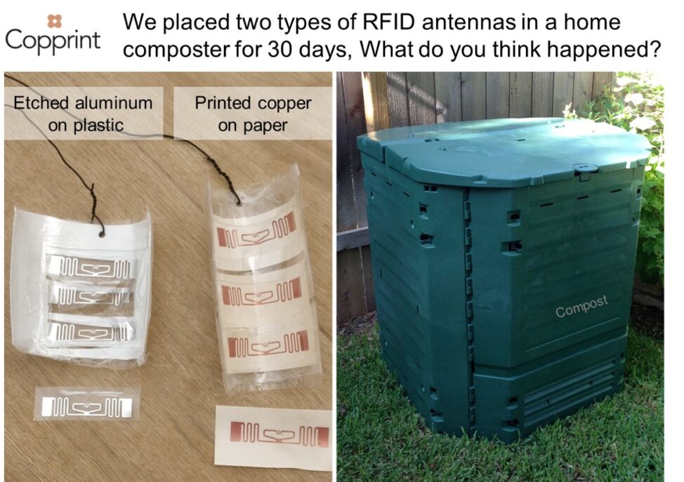 Are Copprint copper-on-paper RFID antennas really compostable?